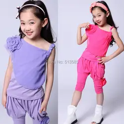 Лето 2015 новая детская одежда корейские популярные модели хлопковых костюмов для девочек одежда на лямках для детей бесплатная доставка