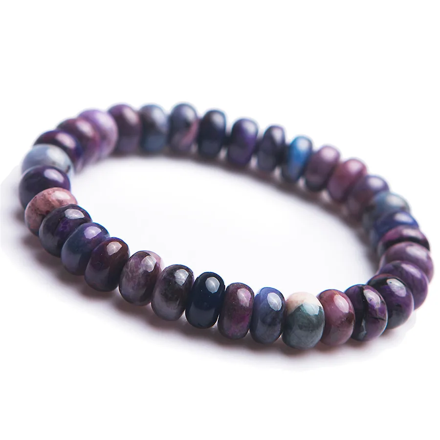 

2018 Newly Natural Sugilite Abacus Bead Shaped Gems Stone Crystal Bracelet Drop Shipping Fashion Women Stone Beads Bracelet