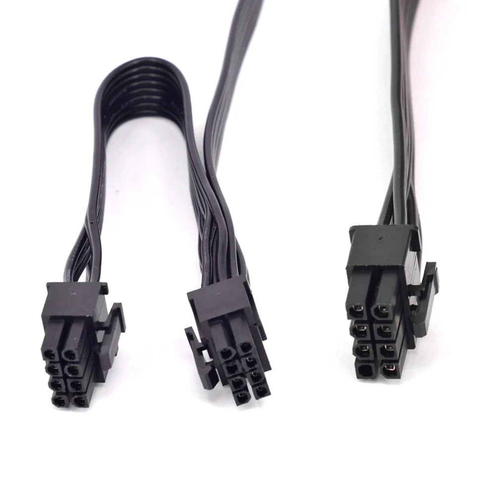 LOT 2 pcs SEASONIC 8pin to dual 8 6+2 pin PCIE VGA Power Supply PSU Cable