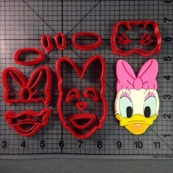 

Custom Made 3D Printed Cartoon Daisy Duck Fondant Fruit Cupcake Top Cookie Cutters Set Cookie Stamp