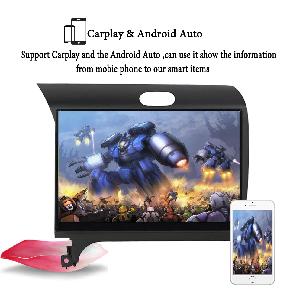 Perfect Android 9.1 2 DIN Car DVD GPS for Kia CERATO K3 FORTE 2013 2014 2015 2016 head unit radio video player wifi 4+64GB Cassette 6
