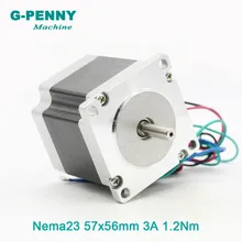 Шаговый двигатель с ЧПУ NEMA23 57x56 мм 3 А 6 35 нм вал D = 8 мм/мм шаговый