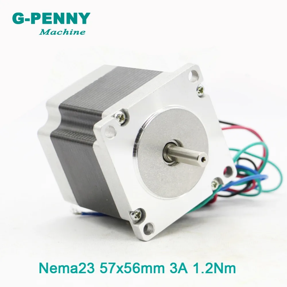 

NEMA23 CNC Stepper Motor 57x56 nema 23 stepping motor 3A 1.2N.m shaft diameter 8mm 172Oz-in for CNC engraving machine 3D printer