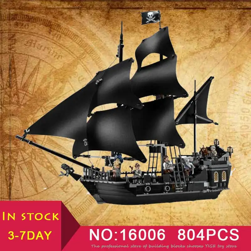 

LEPIN 16006 Pirates of the Caribbean 804pcs The Black Pearl compatible LegoINGlys 4184 Building Blocks Bricks toys For Children
