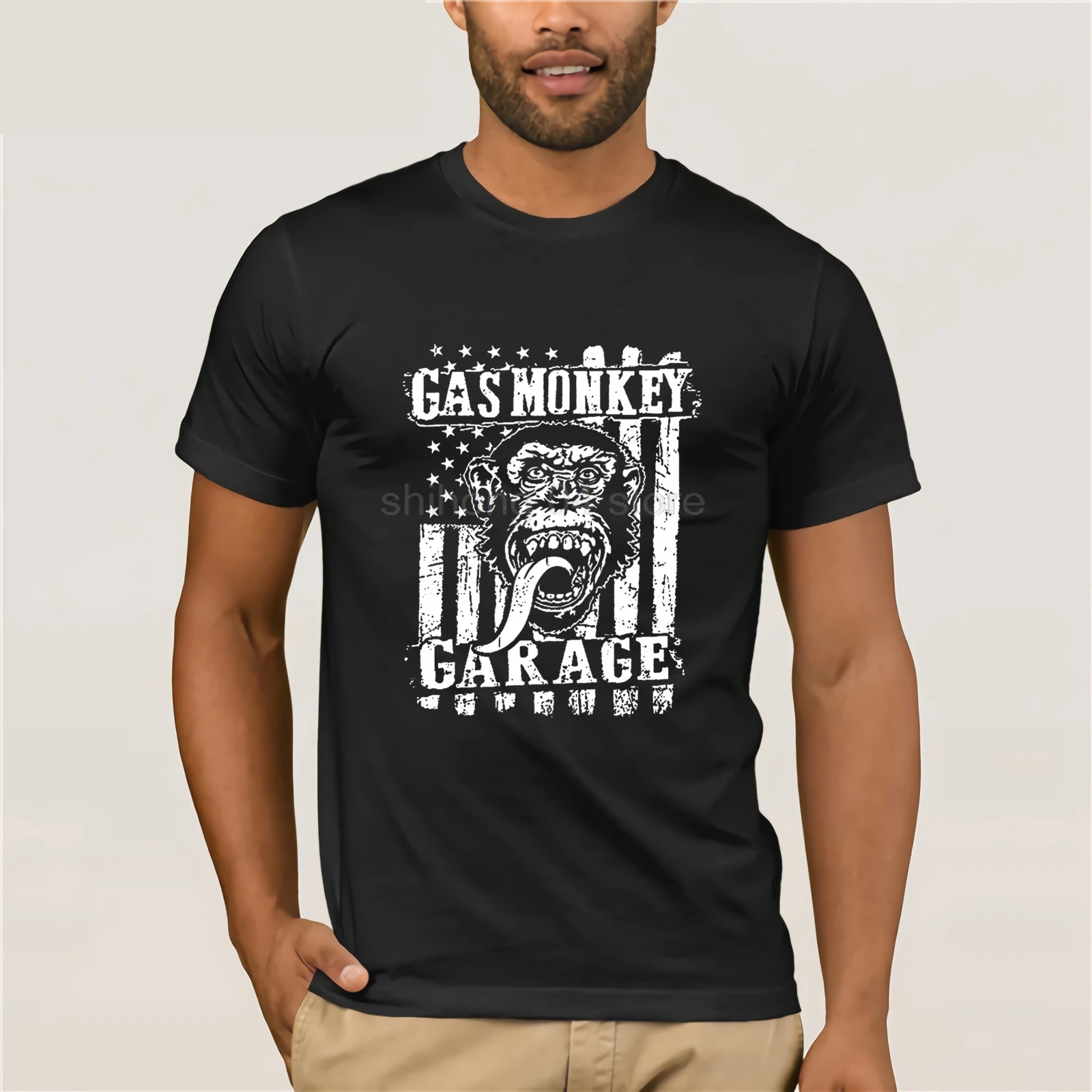 

Gas Fast N Loud GMG Kustom Builds Monkey Garage Cool T-shirt Men's Short Sleeve t-shirt 2019 Streetwear Tees