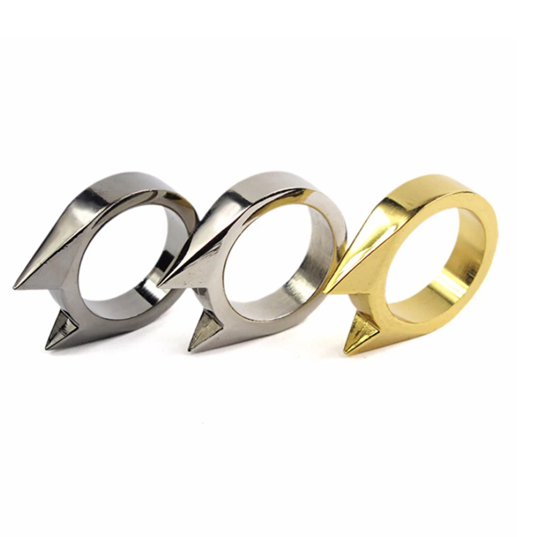 Mini Stainless Steel Defensive Ring Self Defense Weapons Broken Device Rescue Gear Portable Survival EDC Tool key chain