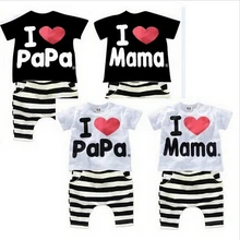 Conjunto Amo Papá – Amo Mamá Manga Corta