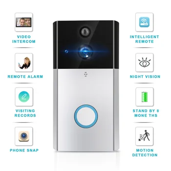 

Double Intercom Smart Wireless Wifi Doorbell WI-FI Video Door Phone PIR 720P Door Bell with HD Camera