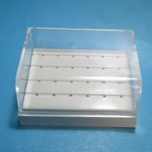 1pcs Dental Lab Instrument 24 Holes Plastic Bur Holder Burs Block Case Box