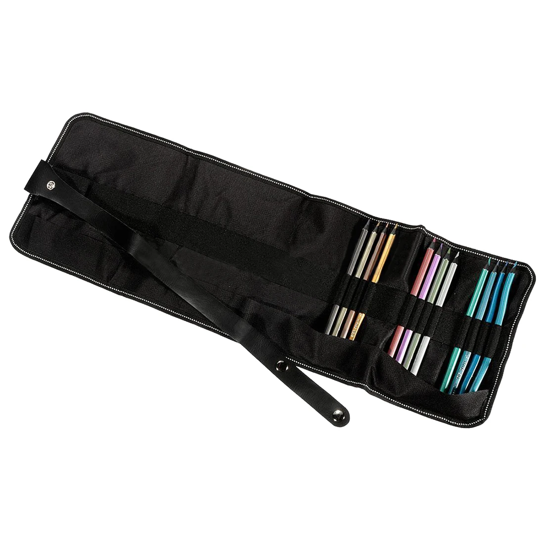 

2 PCS of 48 Holes Canvas Wrap Roll Pen Case Pencil Bag Holder Makeup Brush Storage Pouch