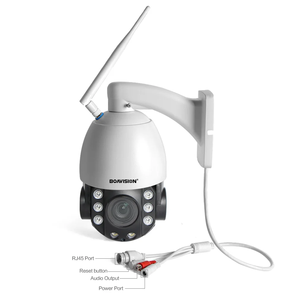 Discount HD 2MP Wireless PTZ Dome IP Cam WIFI 10X / 20X Optical Zoom Outdoor Security Video CCTV Cam Two Way Audio White Light 80M IR 15