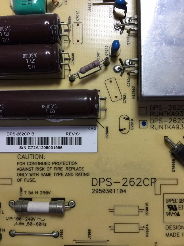 Original LCD-70LX640A power board DPS-262CP B