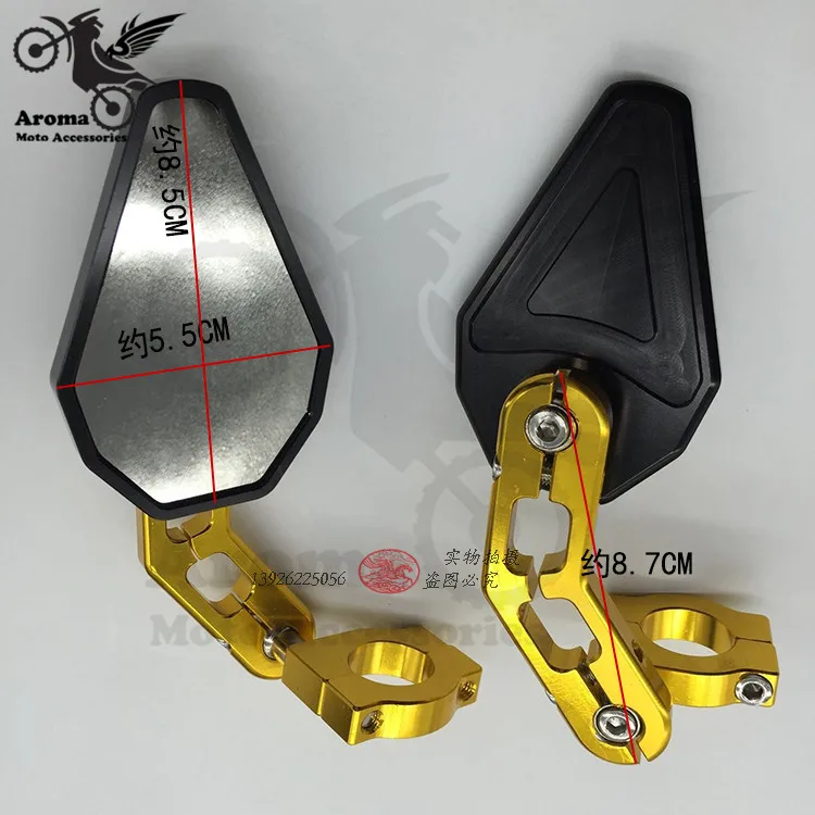 

mini motorcycle bar end mirror motorbike rearview mirrors CNC gold moto handlebar end mirror for yamaha honda suzuki kawasaki