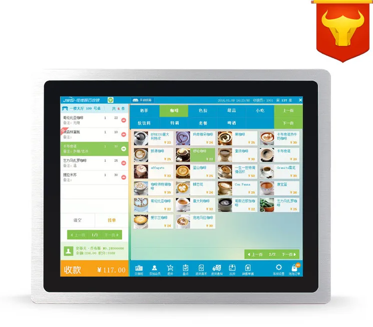 15 дюймовый сенсорный экран все в одном настольный ПК pos система на заказ|touch screen