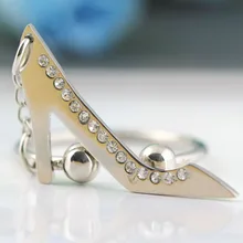 Обувь на высоком каблуке брелок креативные модные аксессуары леди подарок кристалл Брелоки в виде обуви брелок для ключей