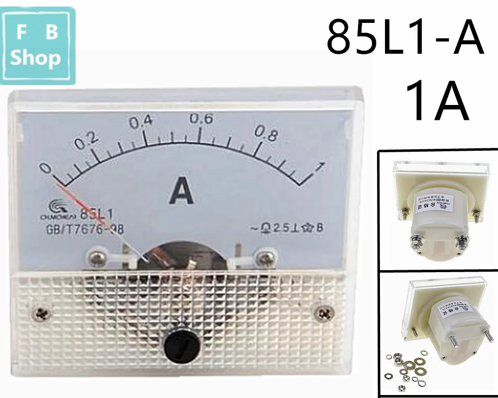 

1PCS 85L1 1A AC Panel Meter Analog Panel Ammeter Dial Current Gauge