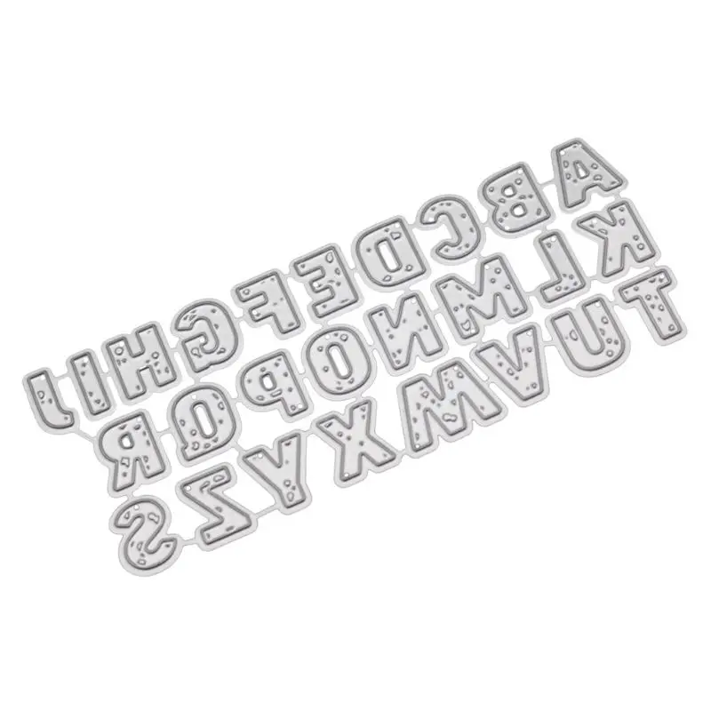 Uppercase буквенный Алфавит металлический прорезной трафарет для окраски DIY Скрапбукинг штамп для альбомов тиснение бумаги Ремесло Декор
