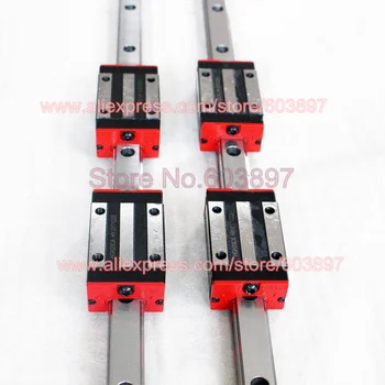 

20mm 2pcs HGR25 Linear Guide Rail L 750 800 900 1200 1500 1000 mm rail + 4pcs carriage HGH25CA HGW25CC HGH25 blocks cnc router