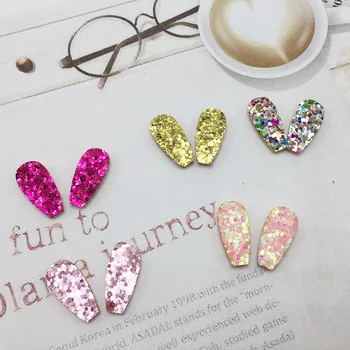 

2cm 80pcs/Lot Shiny Ear Padded Appliques for DIY Children Hair Accessories