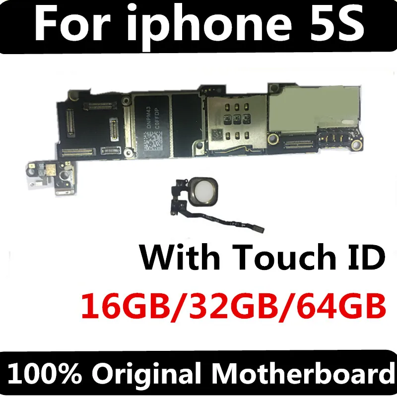 Полная разблокированная материнская плата для iphone 5S 5 S с/без Touch ID оригинальная с