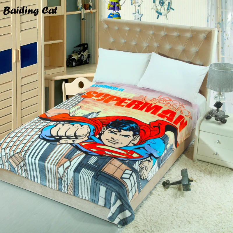 Home Textile Cartoon Superman Spider Man Doraemon Blanket