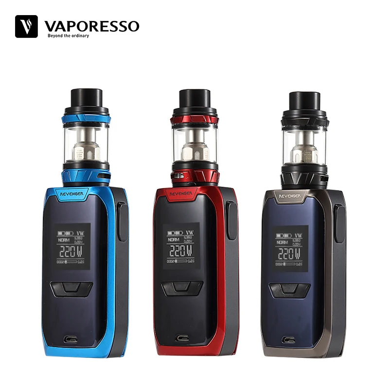 

Original Vaporesso Revenger Kit Electronic Cigarette Vape E-Cig with 220W Multi Modes 510 Revenger Mod and NRG Tank Use GT Coils