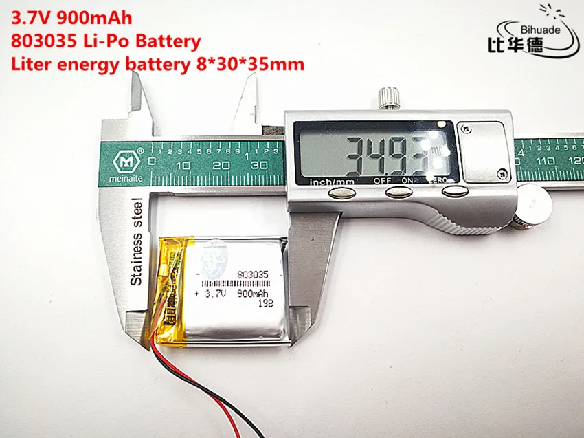 Литиевая батарея хорошего качества 3,7 в, 900 мАч, 803035 полимерный литий-ионный/литий-ионный аккумулятор для игрушек, банка питания, gps, mp3, mp4
