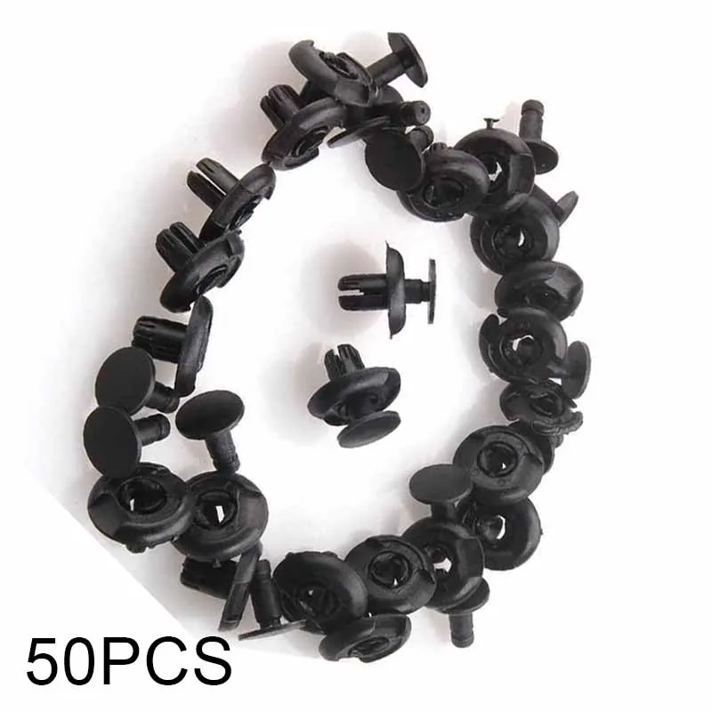 

50Pcs/Set Push Type Retainer Clip Car Bumper Fender Clips Buckle for Suzuki Grand Vitara SX4 Swift X-90 XL-7 Black