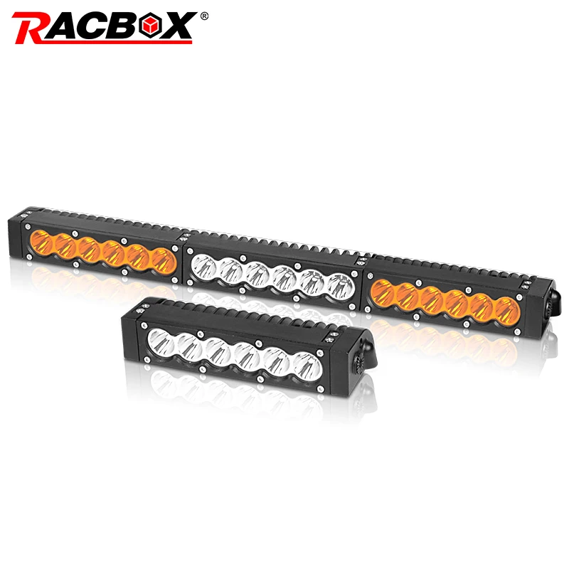 

7.5 inch 30W Modular Led Light Bar Single Row Stitching Led Work Light Amber White Flood Spot Combo Beam 4300K 6500K Car Refit