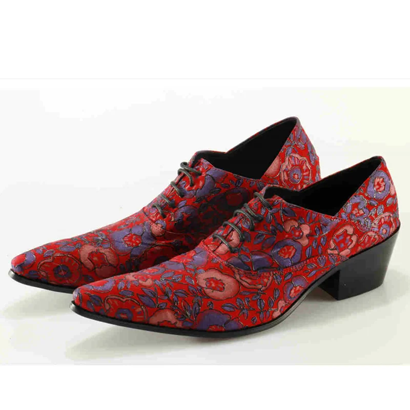 Décor Bas Fleur 5 4 De 1 Piste Talon Hommes 3 Style Mode Star Robe Occasionnels Or La Chaussures 2 Européenne Chaussure D'affaires A5XqCAw