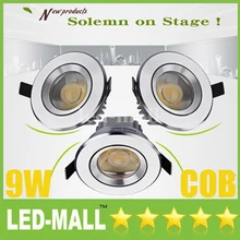 Выпуклый-3,5 inch удара 9 Вт 900LM светодиодный светильники с изменяемым углом Светильник Кабинет Встраиваемые потолка вниз огней Гарантия 3 года+ CE ROHS SAA