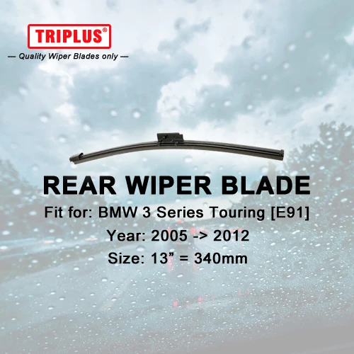 

Rear Wiper Blade for BMW 3 Series Touring E91 (2005-2012) 1pc 13" 340mm,Car Rear Windscreen Wipers,Back Window Windshield Blades
