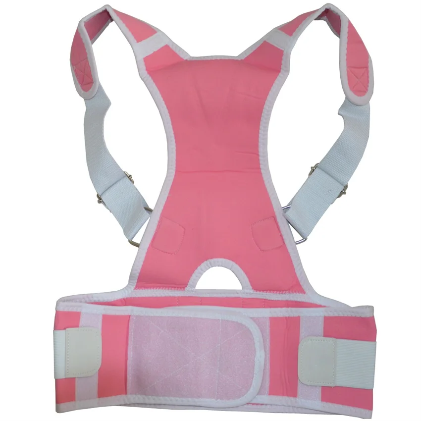 Магнитный корректор осанки,спина,ортопедический корсет,пояс для осанки - Цвет: Розовый