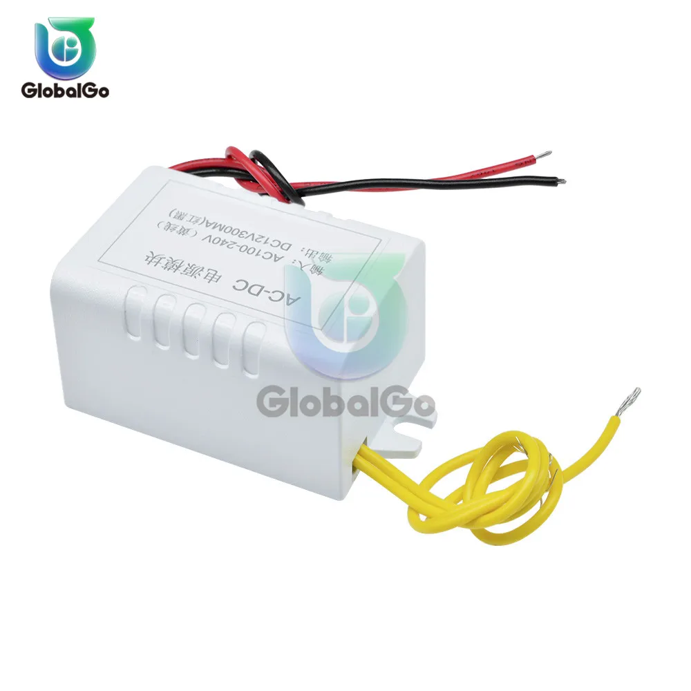 3pcs/Lot AC-DC 300mA Power Transformer Module AC 110-220V to DC 12V Power Supply Converter Adapter Switch For Diy Car Home