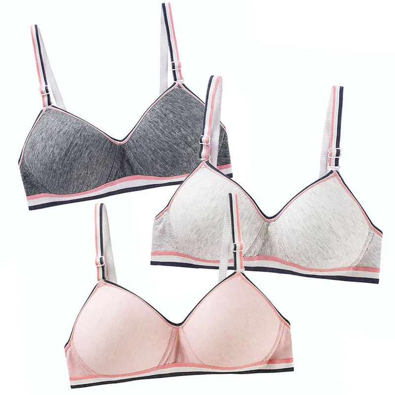 

Teens Underwear Wire Free Cotton Teenage Girls Bras Lingerie Young Girls Training Bra with Adjustable Strap