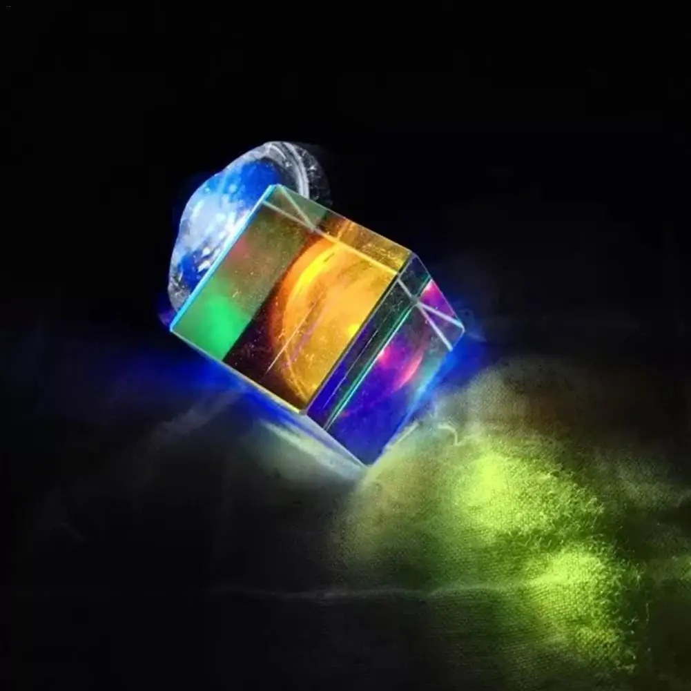 20 мм оптический Стекло объектив Цвет-сбор Призма 6-гранная светящийся куб со световым коробом Цветовая Призма квадратная призма с старшая подарочная коробка