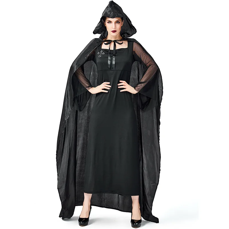 

Umorden Womens Black Horror Cross Witch Sorceress Dress Costume Halloween Easter Mardi Gras Fancy Party Dress
