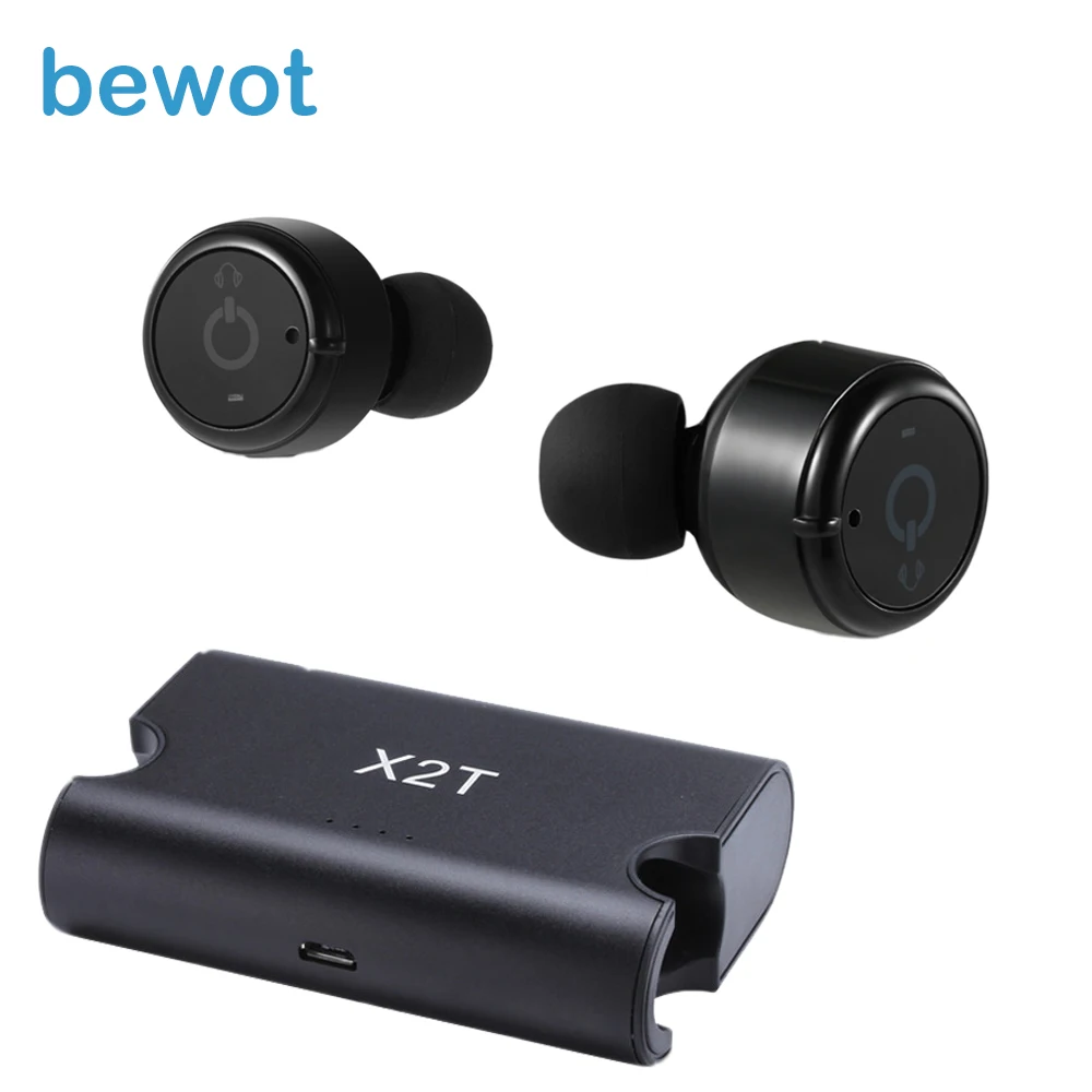 bewot In-Ear Bluetooth Earphones Wireless Headphones TWS X2T Mini Earbuds with Mic Power Bank for Smart Phone | Электроника