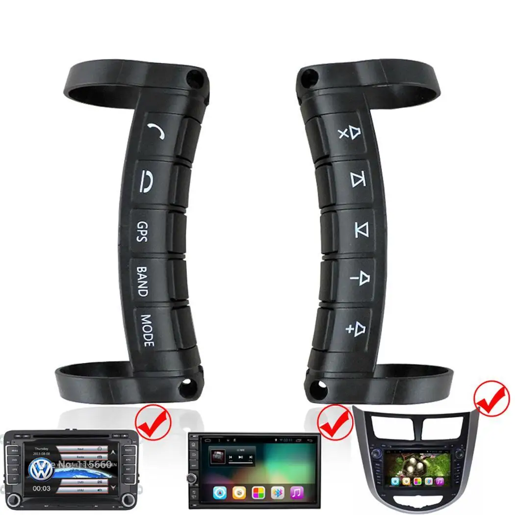 Car Steering Wheel Controller Wireless Multifunctional Black Navigation Remote Control
