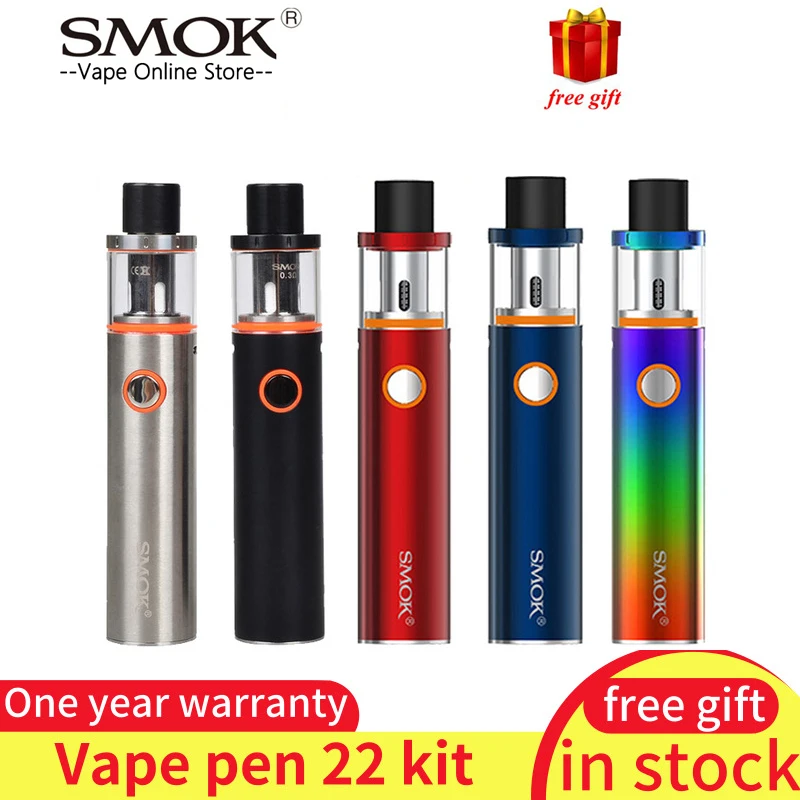 2 шт./лот электронных сигарет SMOK Vape ручка 22 комплект бак 0.3ohm двухъядерный со