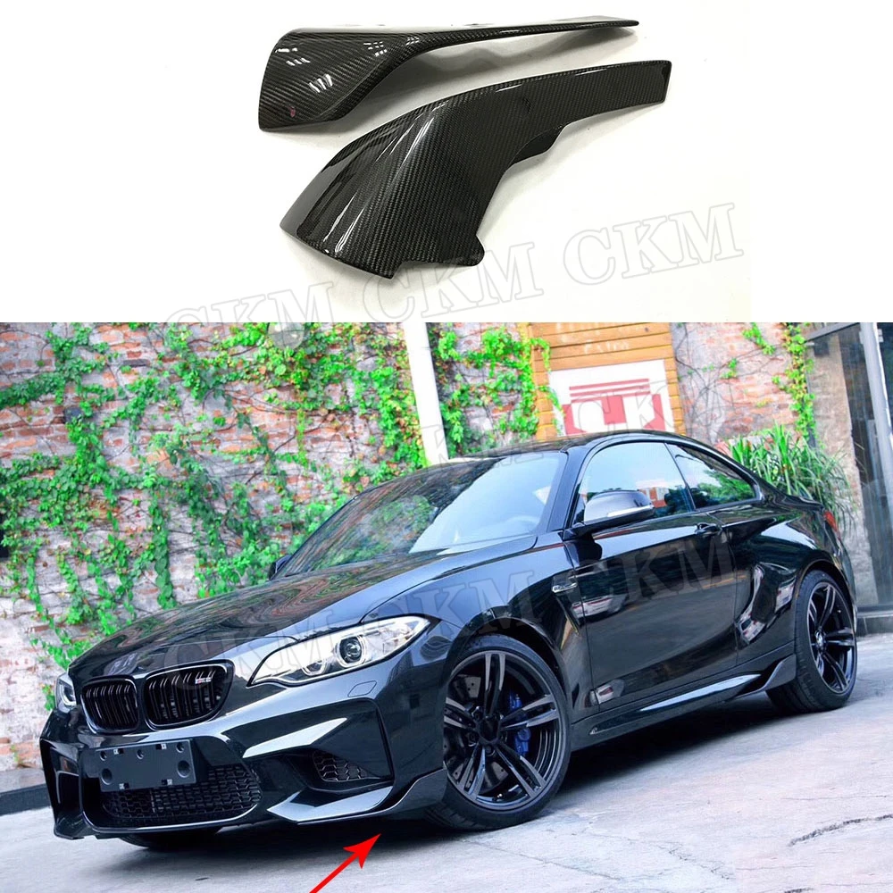 Углеродное волокно/FRP передний бампер разветвители для губ закрылки Cupwings Winglet BMW 2