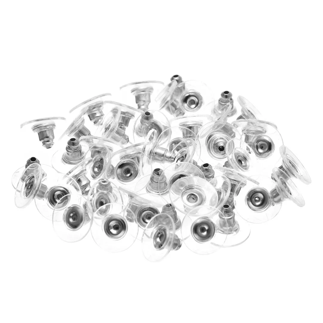 50pcs Wholesale  DIY Ear Nuts Shellhard Jewelry Findings & Components Gold/Silver Color Earring Back Stopper Finding