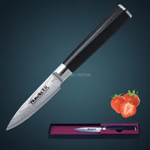 67 schichten Japanischen VG10 Damaskus edelstahl küche 3,5 “schälmesser mit geschmiedet Micarta griff