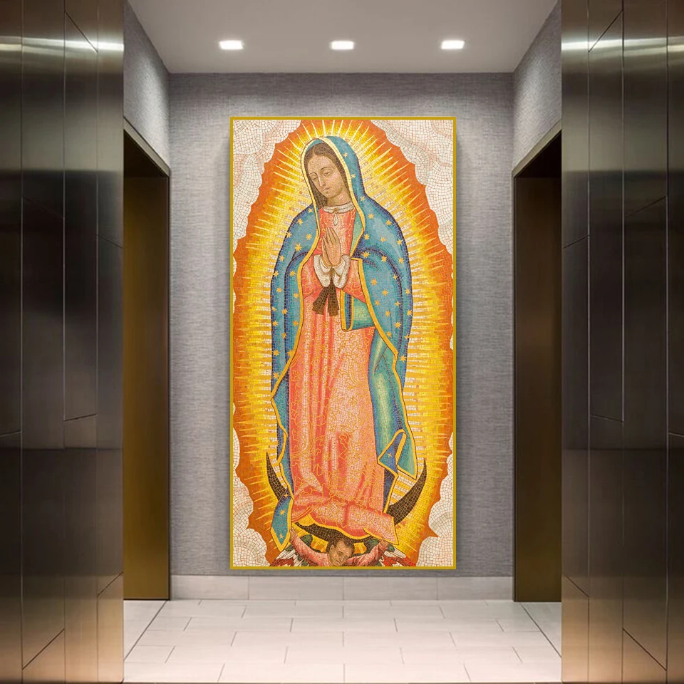 Настенное искусство блаженного Девы Марии христианская традиционная печать абстрактный рисунок на холсте портрет домашний Декор Гостиная плакаты картинки