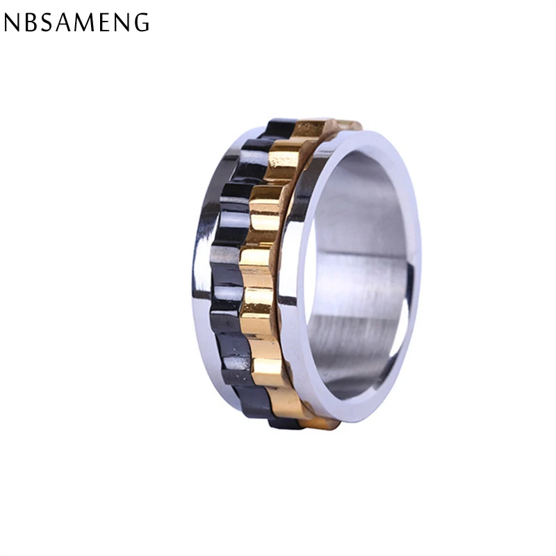 unique design men ring moveable gear 316l stainless steel charming ring for men wholesale yk5137 - Gear Wedding Ring unique design men ring moveable gear 316l stainless steel charming ring for men wholesale yk5137 - Gear Wedding Ring