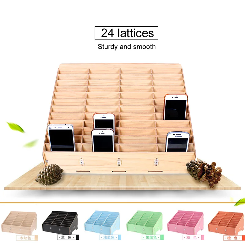

Best quality Mobile Receiving Box LCD Storage Display Frame Store Classroom Tool Desktop Cleaning Wooden box storage bin
