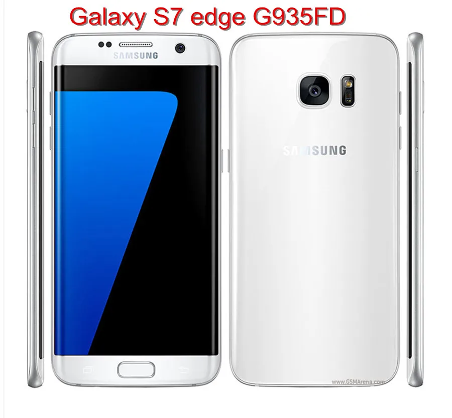 Мобильный телефон samsung Galaxy S7 edge Duos G935FD с двумя sim-картами, разблокированный LTE Android, четыре ядра, 5,5 дюймов, 12 МП, 4 Гб ram, 32 ГБ rom, NFC Exynos