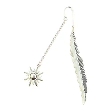 Световой перо солнце Закладка читать этикетку производитель канцелярских Медь закладки творческий подарок для студентов