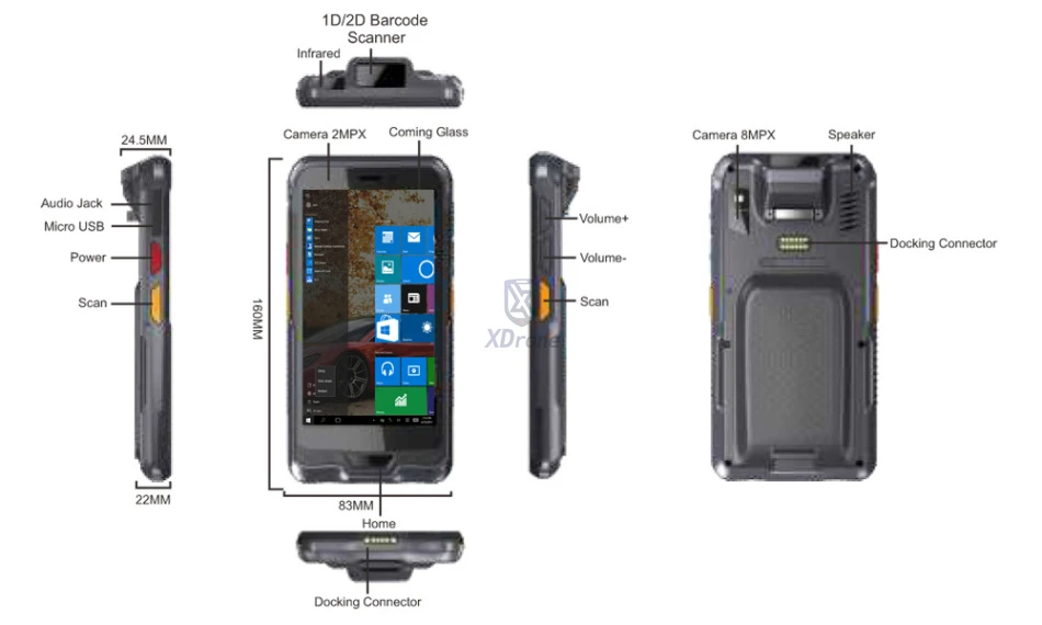 Мини планшет на Windows 10 2018 дюйма водонепроницаемый GPS Wi Fi Bluetooth 5 Мп|tablet windows 10|tablet