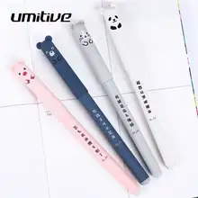 Umitive 1 шт. 0,35 мм стираемая гелевая ручка с синими чернилами ручка с мультяшным животным для студенческого подарка школьные офисные принадлежности канцелярские принадлежности